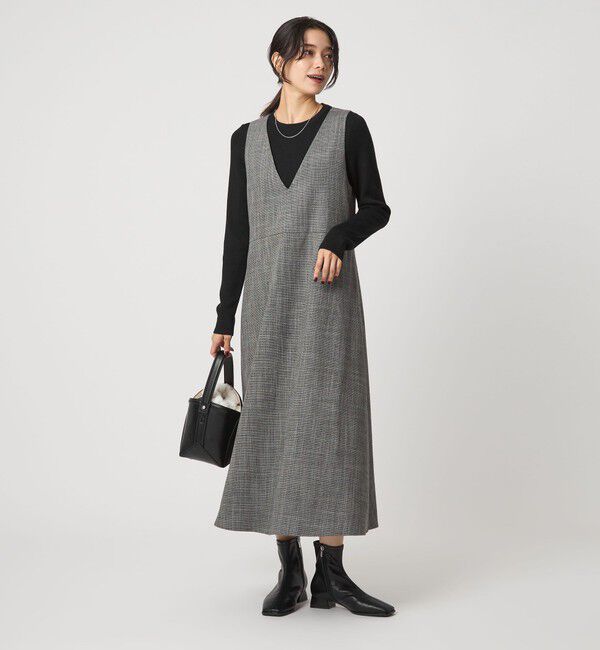 UNITED ARROWS green label relaxing「ウール リブ クルーネック ニット プルオーバー ウォッシャブル」|ニット・セーター|