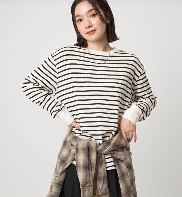 UNITED ARROWS green label relaxing「【WEB限定】＜at ease＞ワッフル ロングスリーブ カットソー」|Tシャツ・カットソー|