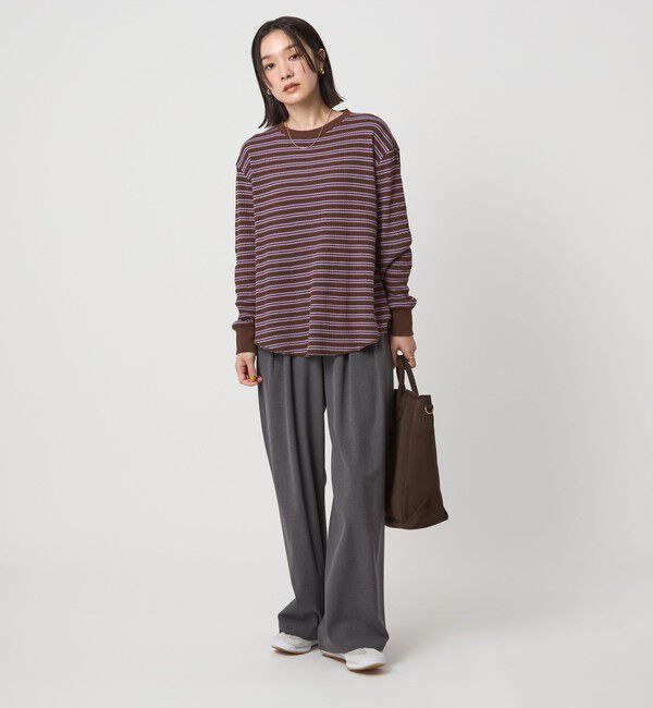 UNITED ARROWS green label relaxing「【WEB限定】＜at ease＞ワッフル ロングスリーブ カットソー」|Tシャツ・カットソー|