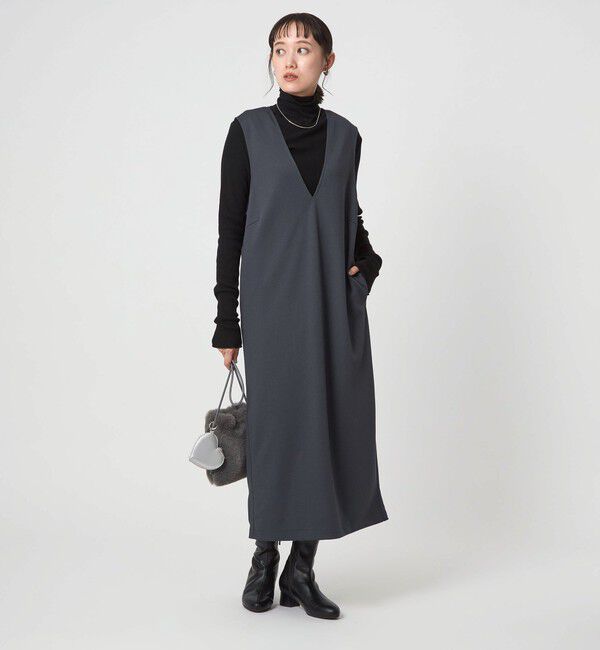 UNITED ARROWS green label relaxing「ディープ Vネック ジャンパースカート」|ジャンパースカート|