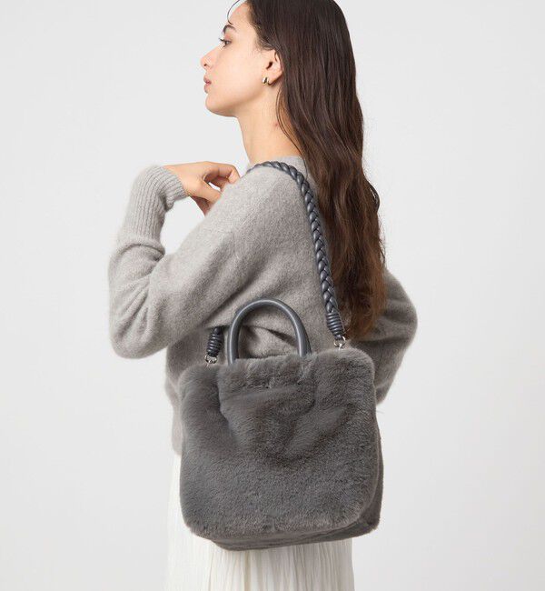 UNITED ARROWS green label relaxing「フェイクファー2WAY トートバッグ / ショルダーバッグ」|ショルダー・メッセンジャー|