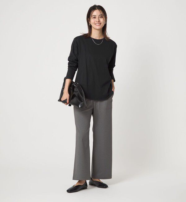 UNITED ARROWS green label relaxing「ラウンドヘム スムース ロングスリーブ プルオーバー」|Tシャツ・カットソー|