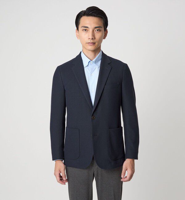 UNITED ARROWS green label relaxing「ECOPET(R) ハニカムジャージ 2B ジャケット -ウォッシャブル-」|テーラードジャケット|