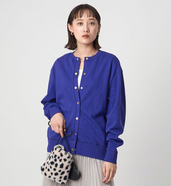 UNITED ARROWS green label relaxing「メタル調 ドットボタン カーディガン」|カーディガン|