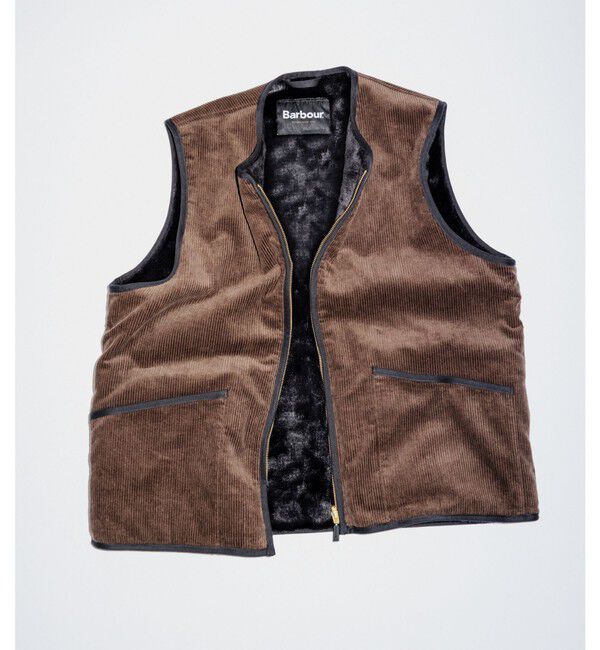 UNITED ARROWS green label relaxing「【別注】＜Barbour＞リバーシブル フェイクファー コーデュロイ ベスト」|その他|