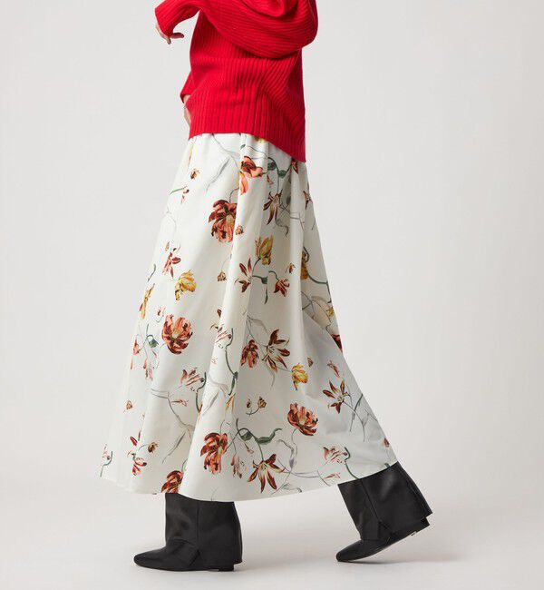 EMMEL REFINES「＜EMMEL REFINES＞EM ミディアムフラワープリント ボリューム スカート」|スカート|