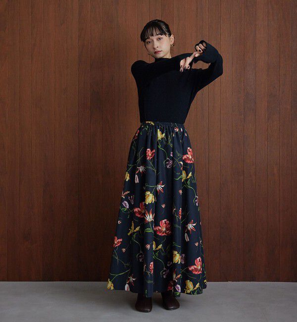 EMMEL REFINES「＜EMMEL REFINES＞EM ミディアムフラワープリント ボリューム スカート」|スカート|