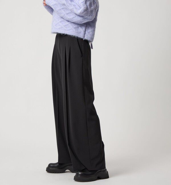 EMMEL REFINES「＜EMMEL REFINES＞EM ハイウエスト ワイドパンツ」|チノ|