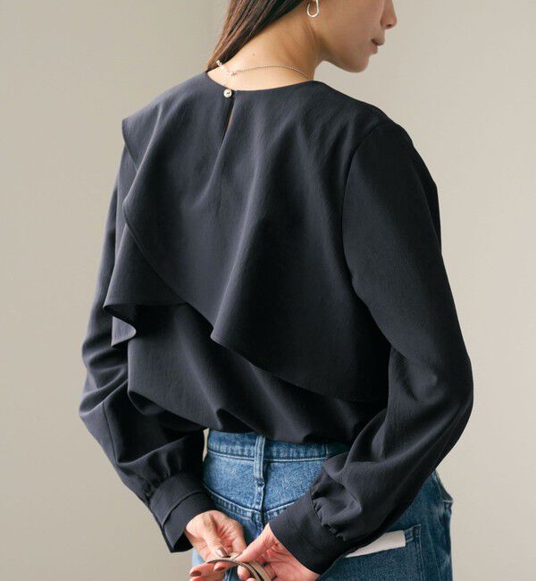 UNITED ARROWS green label relaxing「ケープ ロングスリーブ ブラウス」|シャツ・ブラウス|