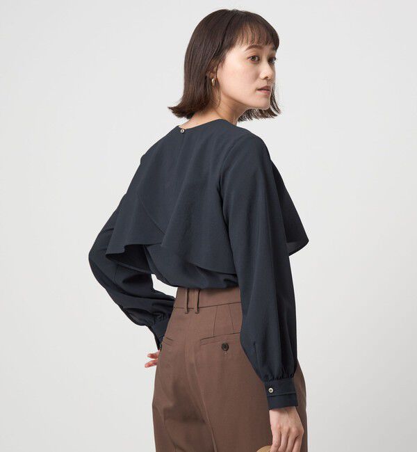 UNITED ARROWS green label relaxing「ケープ ロングスリーブ ブラウス」|シャツ・ブラウス|