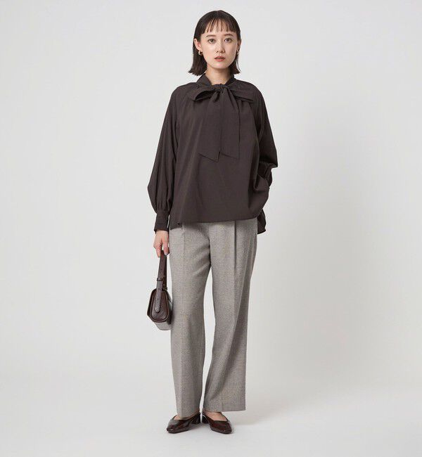 UNITED ARROWS green label relaxing「ボウタイ ギャザー ブラウス」|シャツ・ブラウス|