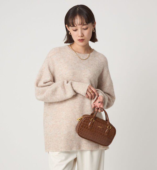 UNITED ARROWS green label relaxing「アルパカブレンド クルーネック プルオーバー ニット」|ニット・セーター|BEIGE