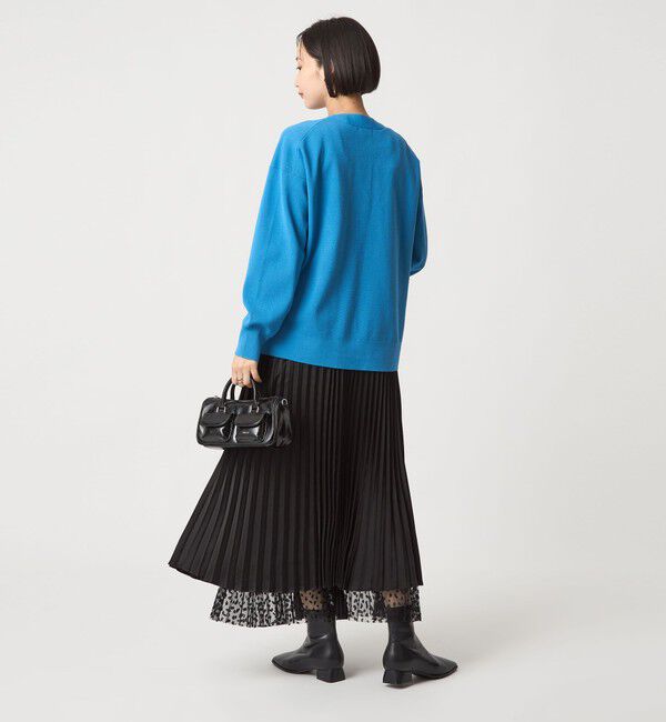 UNITED ARROWS green label relaxing「［size SHORT/TALLあり］2WAY チュール プリント プリーツ スカート」|フレア|