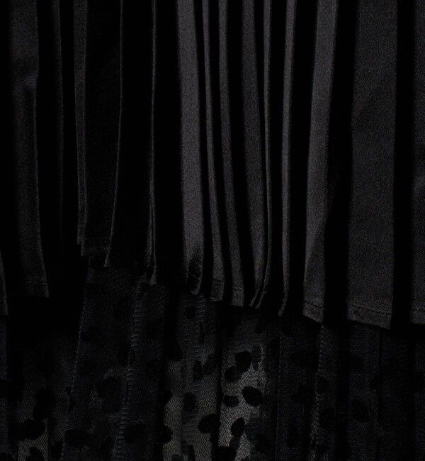 UNITED ARROWS green label relaxing「［size SHORT/TALLあり］2WAY チュール プリント プリーツ スカート」|フレア|