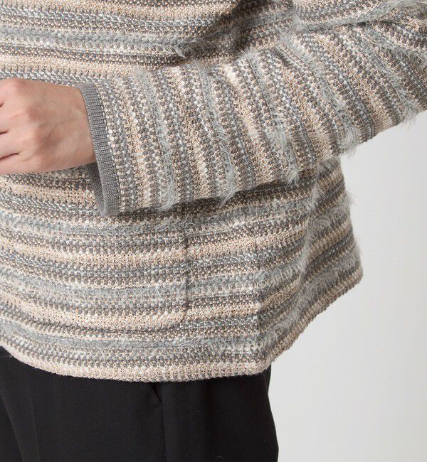UNITED ARROWS green label relaxing「ミックスツイードライク ノーカラー ニット カーディガン」|カーディガン|
