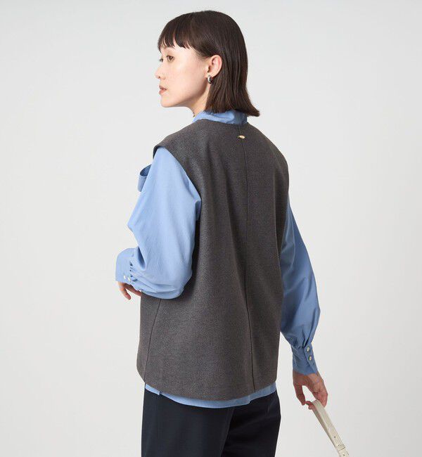 UNITED ARROWS green label relaxing「アッシュクジャージー Vネック ベスト ウォッシャブル」|ベスト・ジレ|