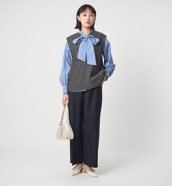 UNITED ARROWS green label relaxing「アッシュクジャージー Vネック ベスト ウォッシャブル」|ベスト・ジレ|