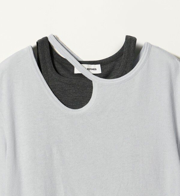 EMMEL REFINES「＜EMMEL REFINES＞EM カットアウト レイヤーセット カットソー」|Tシャツ・カットソー|