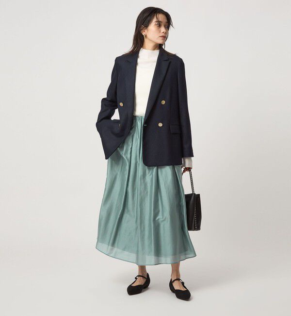 UNITED ARROWS green label relaxing「［size SHORTあり］チンツシアー ギャザー スカート」|フレア|