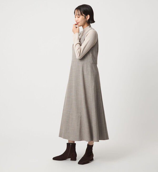 UNITED ARROWS green label relaxing「［size SHORTあり］TWEEDY  ツイーディー Vネック フレア ジャンパースカート」|ジャンパースカート|