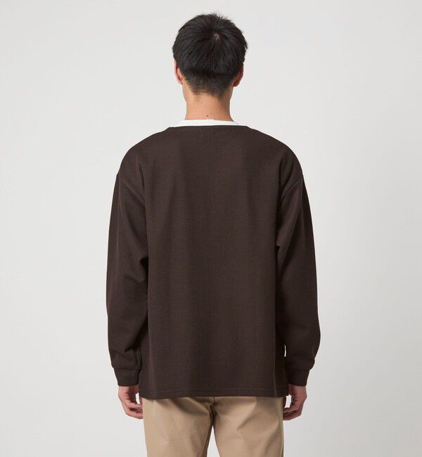 UNITED ARROWS green label relaxing「ハーフゲージ ダブルフェイス ノーカラー カットソー」|Tシャツ・カットソー|