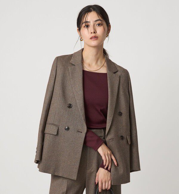 UNITED ARROWS green label relaxing「ブライトリブ スクエアネック ロングスリーブ カットソー 制菌」|Tシャツ・カットソー|