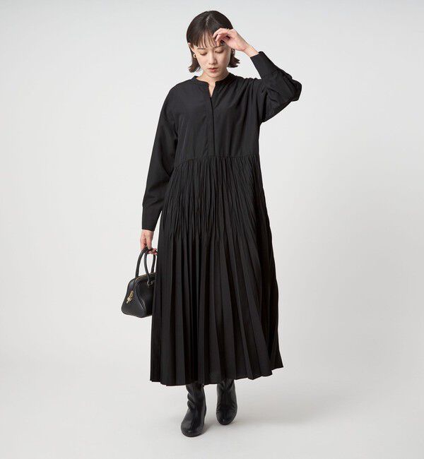 UNITED ARROWS green label relaxing「［size SHORTあり］ワッシャー プリーツ ロングスリーブ ワンピース」|ワンピース|