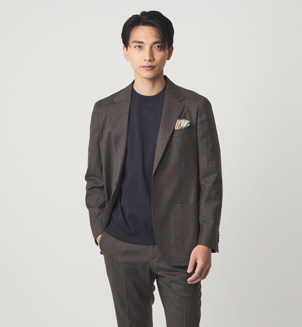 UNITED ARROWS green label relaxing「A+ MOULINE ポリエステル クルーネック ニット -ウォッシャブル-」|ニット・セーター|