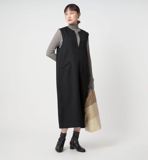 UNITED ARROWS green label relaxing「［size SHORTあり］キーネック ジャンパースカート」|ジャンパースカート|