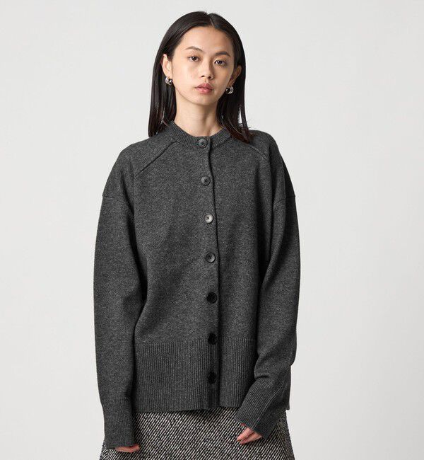 EMMEL REFINES「＜EMMEL REFINES＞EM HW ルーズ 2WAY ニット プルオーバー＆カーディガン」|カーディガン|DK.GRAY