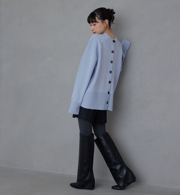 EMMEL REFINES「＜EMMEL REFINES＞EM HW ルーズ 2WAY ニット プルオーバー＆カーディガン」|カーディガン|