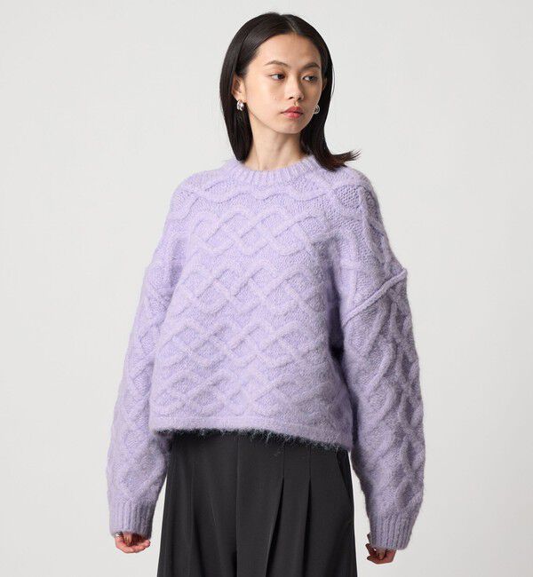 EMMEL REFINES「＜EMMEL REFINES＞EM バックリボン ケーブルニット プルオーバー」|ニット・セーター|