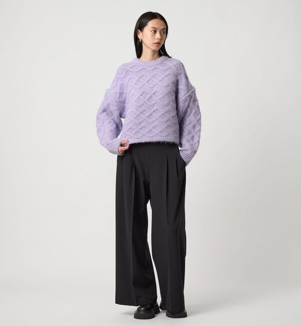 EMMEL REFINES「＜EMMEL REFINES＞EM バックリボン ケーブルニット プルオーバー」|ニット・セーター|