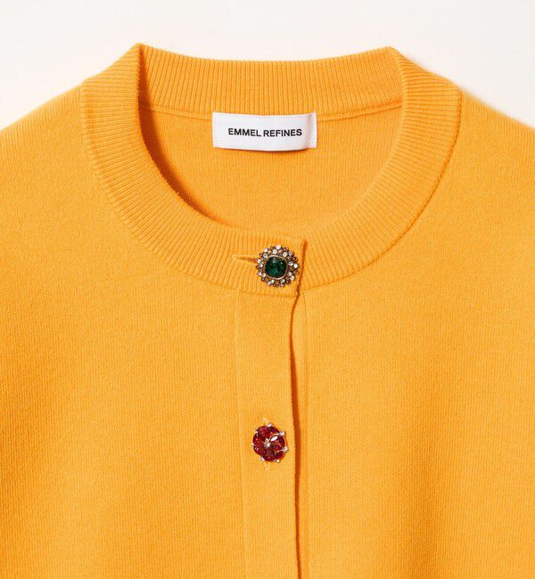 EMMEL REFINES「＜EMMEL REFINES＞EM HW ビジュー ミニ カーディガン」|カーディガン|