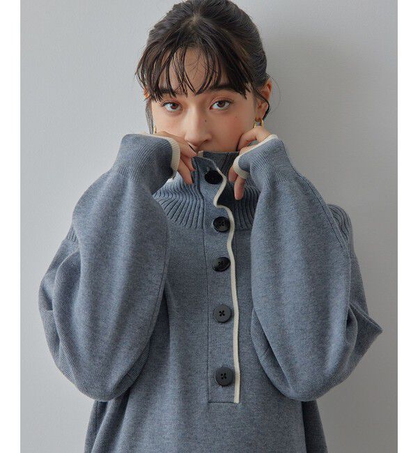 EMMEL REFINES「＜EMMEL REFINES＞EM ハイショクライン タートルニット ワンピース」|ワンピース|