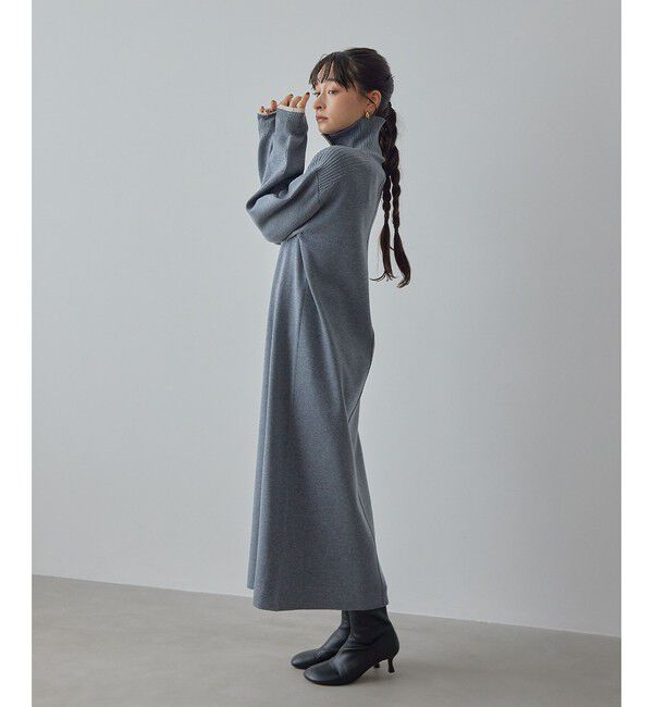 EMMEL REFINES「＜EMMEL REFINES＞EM ハイショクライン タートルニット ワンピース」|ワンピース|