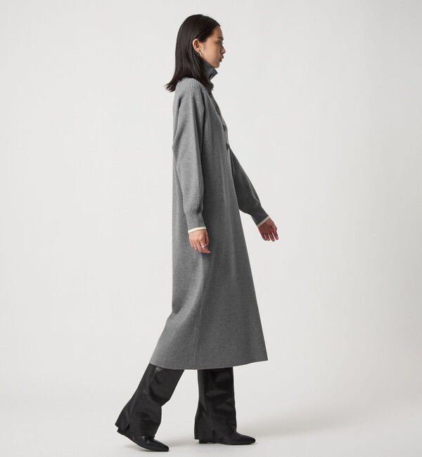 EMMEL REFINES「＜EMMEL REFINES＞EM ハイショクライン タートルニット ワンピース」|ワンピース|