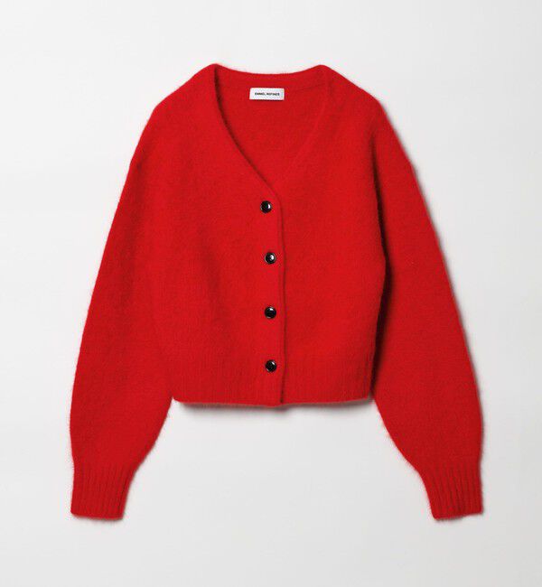 EMMEL REFINES「＜EMMEL REFINES＞EM FOX/W/CA Vネック カーディガン」|カーディガン|RED