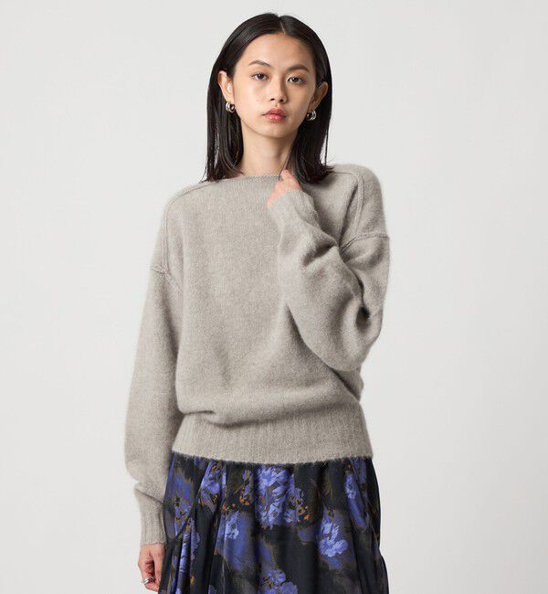 EMMEL REFINES「＜EMMEL REFINES＞EM FOX/W/CA ニットプルオーバー」|ニット・セーター|LT.GRAY