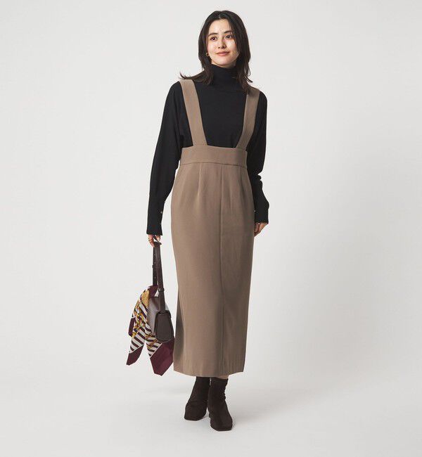 UNITED ARROWS green label relaxing「フェザー ニット プルオーバー &times; ジャンスパースカート セット」|ジャンパースカート|