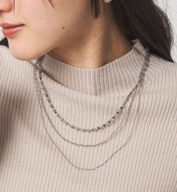 UNITED ARROWS green label relaxing「3WAY デザインチェーン 3連 ネックレス」|ネックレス|SILVER