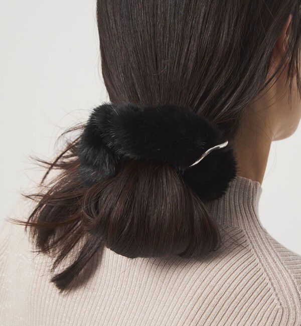UNITED ARROWS green label relaxing「フェイクファー メタルリング シュシュ」|ヘアゴム・シュシュ|