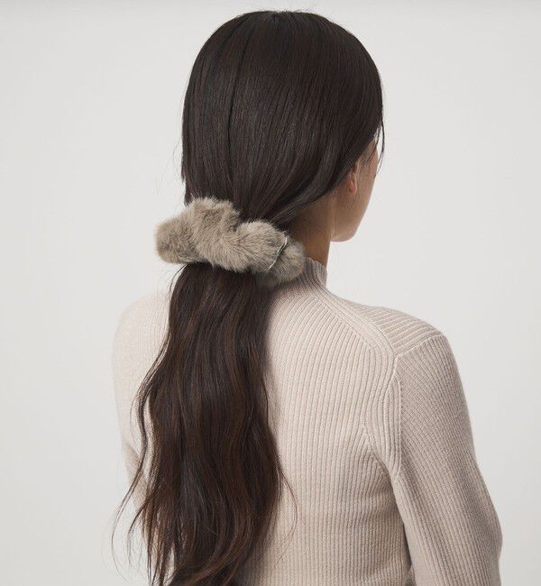 UNITED ARROWS green label relaxing「フェイクファー メタルリング シュシュ」|ヘアゴム・シュシュ|