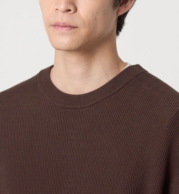 UNITED ARROWS green label relaxing「コットン アゼ クルーネック ニット」|ニット・セーター|