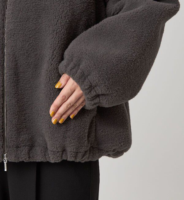 UNITED ARROWS green label relaxing「【WEB限定】＜at ease＞フェイクシープファー フード ブルゾン」|ブルゾン・スタジャン|