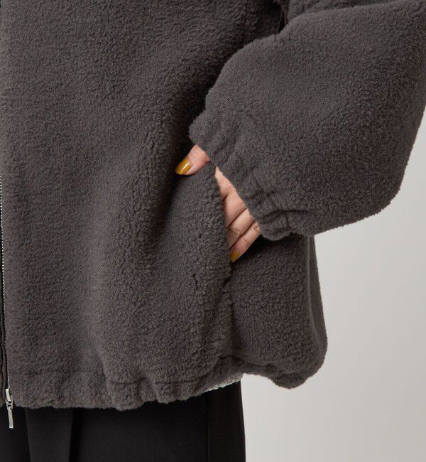 UNITED ARROWS green label relaxing「【WEB限定】＜at ease＞フェイクシープファー フード ブルゾン」|ブルゾン・スタジャン|