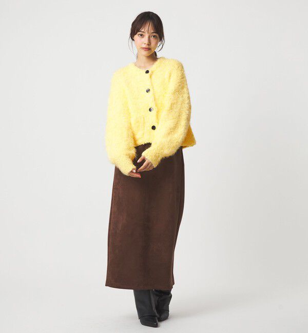 EMMEL REFINES「＜EMMEL REFINES＞EM ポコスラブ フラッフィー カーディガン」|カーディガン|