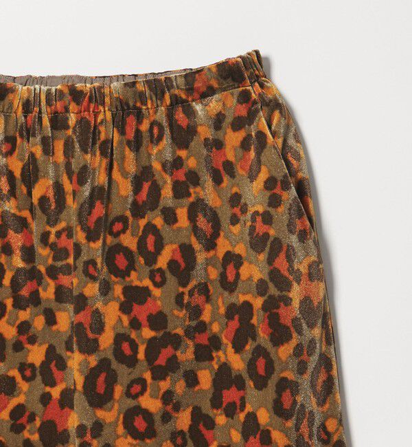 UNITED ARROWS green label relaxing「ベロア レオパード ワイド パンツ」|チノ|