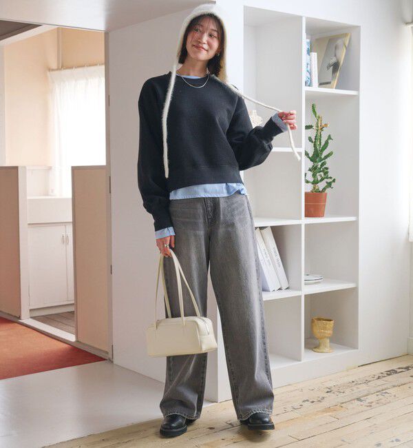 UNITED ARROWS green label relaxing「【WEB限定】＜at ease＞フクレ ジャカード プルオーバー カットソー」|Tシャツ・カットソー|