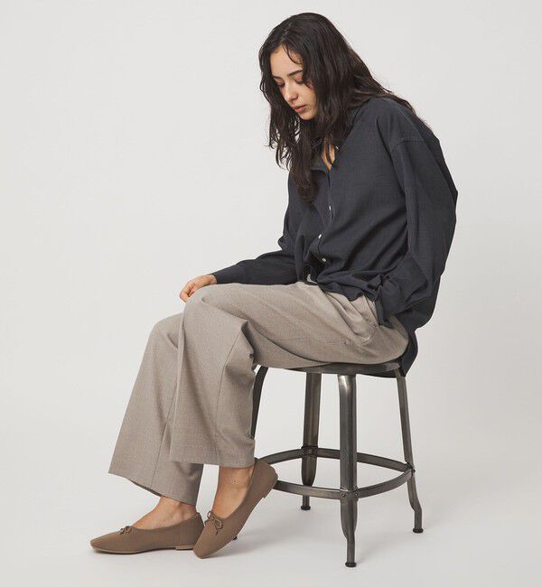 UNITED ARROWS green label relaxing「ウェルネス スクエア バレエシューズ / フラットシューズ 撥水 ウォッシャブル」|バレエシューズ|